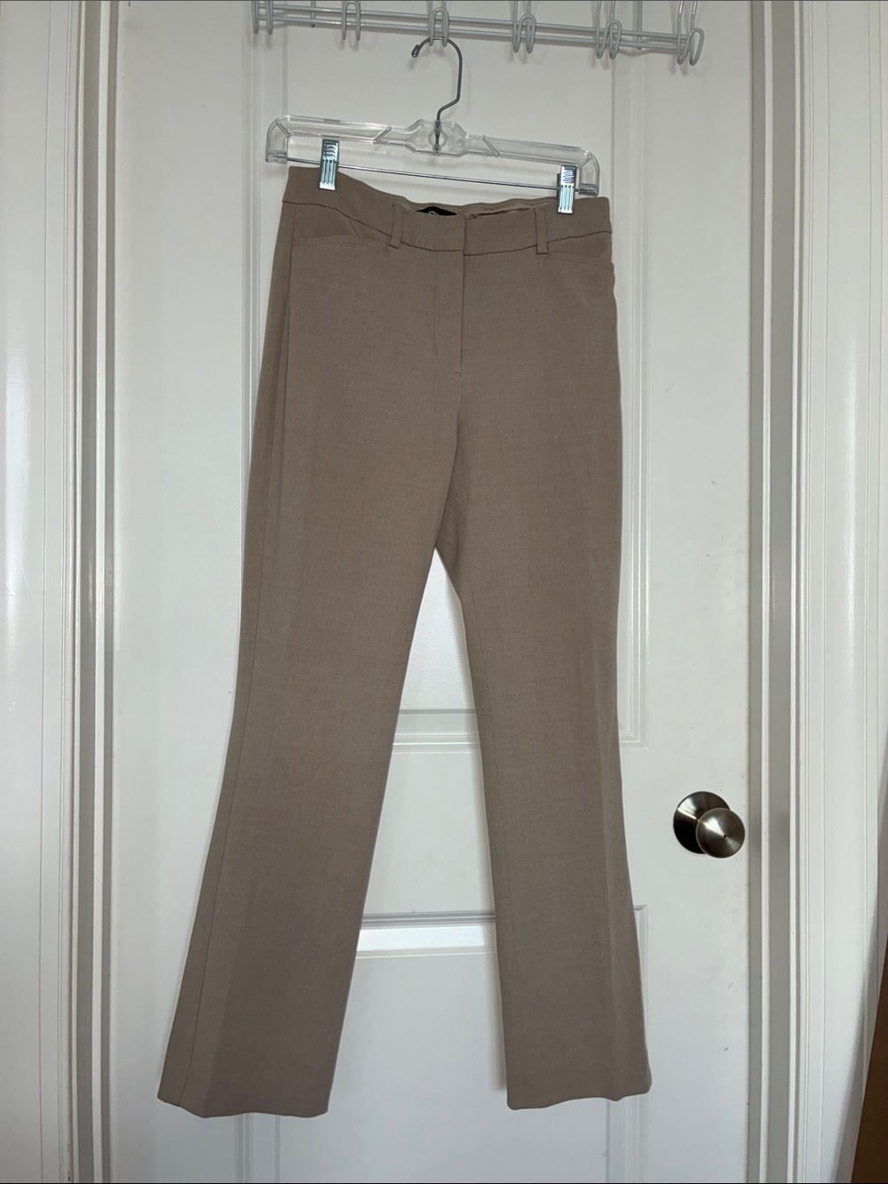 Express Columnist Beige Stretch Barely Boot Dress Pants Khaki Slacks
